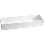 Thumbnail image #1 for TableCraft Products CW4006X Rectangular Coated Cast Aluminum Bowl, 5-1/2 qt., Orange, 19-1/2 x 6-3/4 x 3 in.