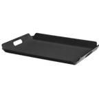 Thumbnail image #1 for G.E.T. Healthcare RST-1523-BK Room Service Tray, 21-1/4" x 15-1/4", Rectangular, Black ABS, Non-Skid Case of 12
