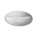 Thumbnail image #1 for G.E.T. Bugambilia PR014FR . . Divided Round Platter, 2 Compartments, 15-1/5" Diameter, Cast Aluminum with Resin Coating, Fire Red