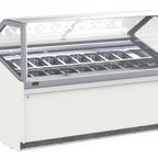 Thumbnail image #1 for Infrico USA IDC-VCB12H Gelato Display Case, Flat Tempered Lift Glass, Self-Contained Refrigeration