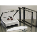 Thumbnail image #1 for Matfer Bourgeat 263540 Double Confectionery Guitar Cutter Base, Interchangeable Arms, 5 Rectangular Shapes, Stainless Steel Plate