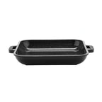 Thumbnail image #2 for G.E.T. CA-104-BK/BK/CC Mini Square Induction Grill Pan, 10 oz, Cast Aluminum with Ceramic Enamel, Black Case of 12