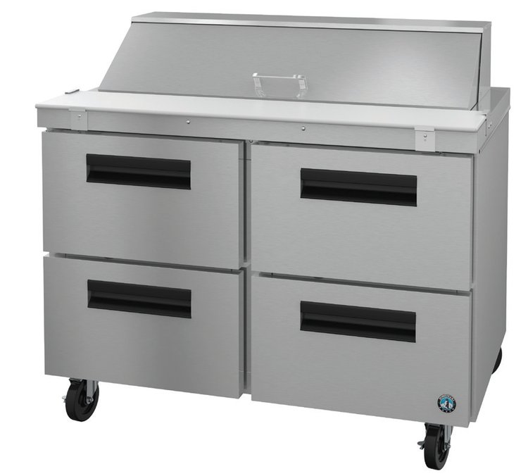 Product image #5 for Hoshizaki Steelheart 48-Inch Two-Section Sandwich Top Prep Refrigerator with 4 Drawers and 12-Pan Capacity