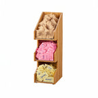 Thumbnail image #1 for Cal-Mil Classic 2053-60 3-Tier Bamboo Condiment Organizer/Display with Clear Acrylic Face, 7"W x 5"D x 16"H