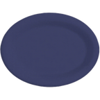 Thumbnail image #1 for G.E.T. Diamond Mardi Gras OP-135-PB Oval Melamine Platter, 13-1/2 x 10-1/4 in, Peacock Blue 1 Dozen