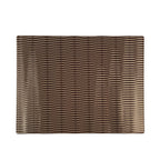 Thumbnail image #1 for G.E.T. Jewel - EGS M978RC-CH GN 1/2 Melamine Rectangular Tray, White with Chocolate Decal, 12-3/4" x 9-7/8" x 3/4" Case of 3