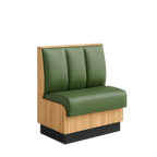 Thumbnail image #1 for ATSMFG ATS AT&S-ASD-KR36-3CH GR7 Karender Deuce Booth, single, 30" long x 36" high, 3-channel back, Upholstery and foam fitted over a computer-cut