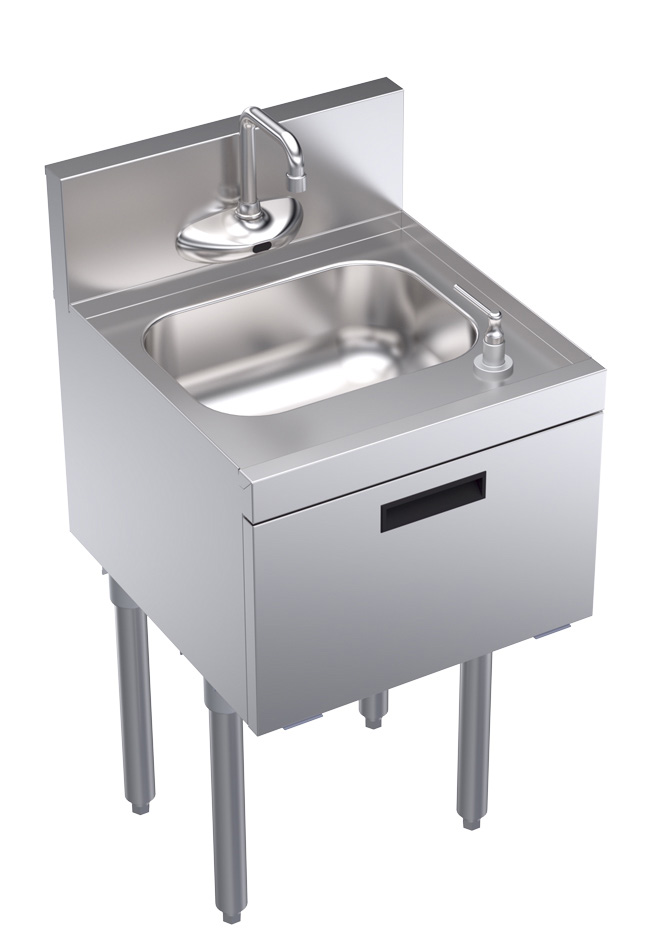 Product image #5 for Krowne Royal Series Freestanding Underbar Hand Sink Unit with Electronic Faucet and Dispensers