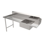 Thumbnail image #1 for ATSMFG MET MET-SDT-72L ATS MFG Soiled Dish Table, Left-to-Right, Straight, 72"W, 9"H Backsplash, 16-Gauge 304 Stainless Steel