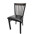 Thumbnail image #1 for Oak Street SL4279 Stackable Dining Chair, Jailhouse Metal Back, Black Powder-Coated Steel Frame, Seat Unspecified