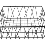 Thumbnail image #1 for G.E.T. Urban Renewal IR-912 Square Iron Wire Pastry Basket, Gray, 12" x 12" x 4"H Case of 6
