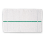 Thumbnail image #1 for Chef Revival HTI15GS Bar Towel, 100% Cotton Terry, 15 x 25 in, White with Green Stripe 1 Dozen