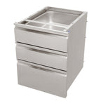 Thumbnail image #1 for GSW USA DA-3H1520 Double Hanging Work Table Drawer, Stainless Steel, 23"W x 19-1/4"D x 25-1/8"H