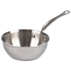 Thumbnail image #1 for JB Prince Mauviel S403 16 Splayed Sauté Pan, 0.9 qt., 6.3" Diameter, 5-Ply Stainless Steel, Induction Ready, Riveted Handle