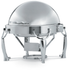 Thumbnail image #2 for Somerville™ 6-Quart Round Retractable Chafer with Stand, Food Pan, Water Pan & Windguard