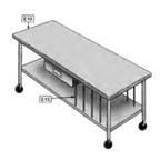 Thumbnail image #1 for Eagle Group E15 Vertical Tray Divider Assembly, Four-Section, 3-Inch Centers
