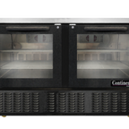 Thumbnail image #1 for Continental Refrigerator UCF48NGD-B 48" 2-Section Undercounter Freezer, 9 cu. ft., 2 Hinged Glass Doors, Stainless Top