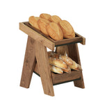 Thumbnail image #2 for Cal-Mil 23137-2-78 Two-Tier Acrylic Pastry Display Case with Hinged Front Door, Walnut, 12.5"W x 14"D x 17.5"H