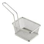 Thumbnail image #1 for TableCraft Products 10971 Rectangular Stainless Steel Wire Serving Basket, Mirror Finish, 10.5 x 4 x 5.5 in Case of 6