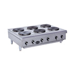 Thumbnail image #1 for Royal Range of California Electric Series RHPE-36-6 36-Inch Countertop Electric Hotplate, 6 Sealed Solid Elements, Stainless Steel