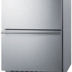 Thumbnail image #1 for Summit Commercial SPRF34D7 Undercounter Refrigerator-Freezer, 24"W, 3.9 cu. ft., 2 Drawers, Stainless Steel