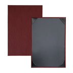 Thumbnail image #1 for Risch VIENNA-1V 5.5X8.5 Single-View Vinyl Hardback Wave-Pattern Menu Cover, 5-1/2" x 8-1/2" Case of 25