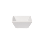 Thumbnail image #1 for Vertex China Ventana AV-3SQB 3 oz Square China Camber Dish, 3-1/4", Bright White, Rolled Edge Case of 6 Dozen