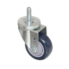 Thumbnail image #1 for Component Hardware CMT1-3PPB 3" Blue Polyurethane Threaded-Stem Swivel Caster, No Brake, 250 lb Capacity