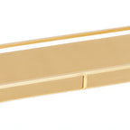Thumbnail image #1 for Cal-Mil Monaco 22621-5-116 3-Section Metal Condiment Caddy, Gold, Holds Three 32 oz Round Glass Jars