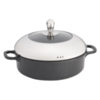 Thumbnail image #1 for TableCraft Products CWDC1050 3 qt Round Die-Cast Aluminum Casserole Dish with Lid, Induction Ready Case of 6