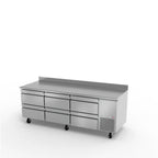 Thumbnail image #1 for Fagor Refrigeration SWR-93-D6 93-Inch 3-Section Worktop Refrigerator, 6 Drawers, Stainless Steel, Self-Contained Side-Mount Refrigeration