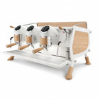 Thumbnail image #1 for Espresso Parts Sanremo Coffee Machines CAFEWHITE3-WOOD-S 3-Group Automatic Volumetric Espresso Machine, White Wood Finish