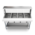 Thumbnail image #5 for KoolMore 4-Pan Electric Open Well Steam Table with Undershelf and Sneeze Guard