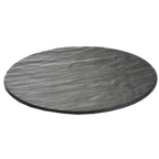 Thumbnail image #1 for TableCraft Products Frostone MG13 Round Melamine Display Tray, 13" Diameter, Black Slate Case of 4