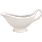 Thumbnail image #1 for Vertex China Vista VRE-G5 4 oz White China Gooseneck Sauceboat with Handle, Rolled Edge and Polished Foot Case of 3 Dozen