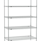 Thumbnail image #1 for Metro Super Erecta SE-2172C-74-S5 Wire Stationary Starter Shelving Unit, 72"W x 21"D x 74"H, Chrome, 5 Shelves