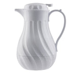 Thumbnail image #1 for TableCraft Products Connoisserve 1001302 Coffee Decanter, 20 oz, Thumb Press, Triple-Wall Insulated, White Polypropylene Case of 24