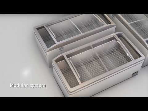 Product image #6 for Excellence Commercial Products Dual Temp Chest Refrigerator/Freezer with 2 Sliding Glass Doors, 16.5 Cu. Ft.