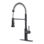 Thumbnail image #1 for Krowne 19-401B Home Faucet, Single-Hole, 3-Spray Pull-Down Wand, Matte Black Finish