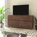 Thumbnail image #2 for Flash Furniture EM-0372-WAL-GG TV Stand, Dark Walnut, 2 Adjustable Shelves, 4 Doors
