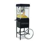 Thumbnail image #2 for Gold Medal Products 2649MD Black Concession Cart with Dry Goods Storage, 18-Inch Wheels, Adjustable Feet