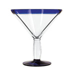 Thumbnail image #1 for Libbey Aruba 92307 24 oz Stem Cocktail Glass with Cobalt Blue Rim