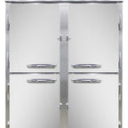 Thumbnail image #1 for Continental Refrigerator Designer Line DL2W-SS-PT-HD-SD-GD Pizza Holding Cabinet, Pass-Through, Two-Section, Stainless Steel, Half-Height Doors