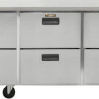 Thumbnail image #2 for Traulsen Dealer's Choice CLUC-72R-DW Three-Section Undercounter Refrigerator, 72.25"W, Six Drawers, Self-Contained Rear-Mount, Stainless Steel