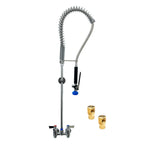 Thumbnail image #1 for Fisher 27480 Pre-Rinse Faucet Unit, Wall Mount, 4-Inch Centers, Ceramic Valves, Spring Style, 21-Inch Riser, 36-Inch Hose