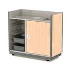 Thumbnail image #1 for Lakeside Manufacturing 4610 Mobile Stainless Steel Bussing Station with Drainage Sink and Waste Chute, 49 x 28 x 46-1/4 in
