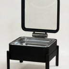 Thumbnail image #2 for Eastern Tabletop Ecoburner EB15510 Square Waterless Chafing Dish with Hinged Cover, Matte Black PVD Finish
