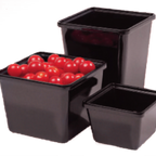 Thumbnail image #1 for G.E.T. ML-150-BK Square Melamine Salad Crock, 3 qt, Black, 6 in Case of 6
