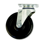 Thumbnail image #1 for New Age C453 Swivel Plate Caster, 5-Inch Polyurethane Wheel, 225-Lb Capacity