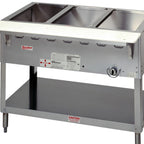 Thumbnail image #4 for Duke Manufacturing Aerohot WB303 44-3/8 Inch Gas Wet Bath Steam Table, 3-Pan, Stainless Steel, Open Base with Undershelf